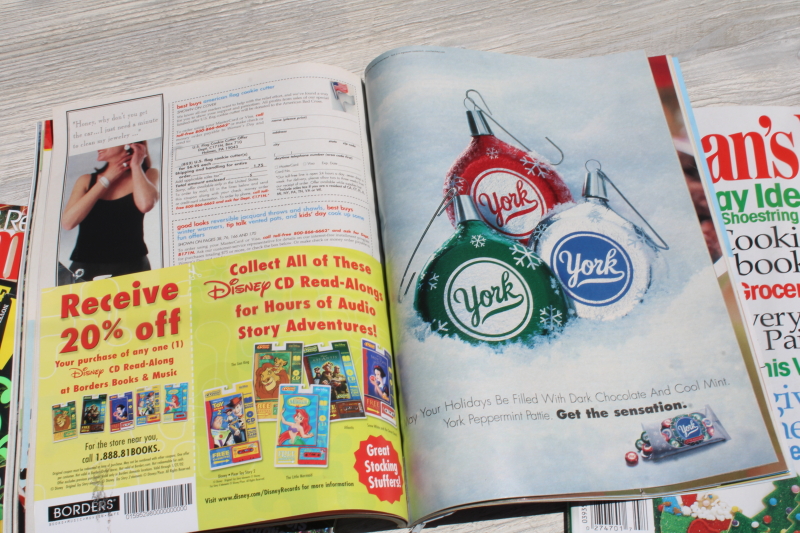 photo of vintage Y2K Woman's Day & Family Circle Christmas magazines lot, baking, holiday recipes, ads!  #2
